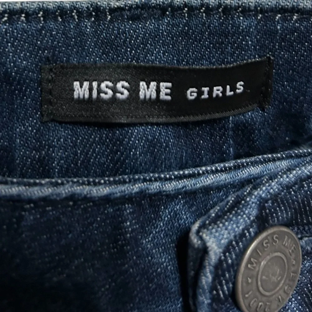 Miss Me Girls Jean Size 14 Skinny Ankle Denim Embroidered NWT
